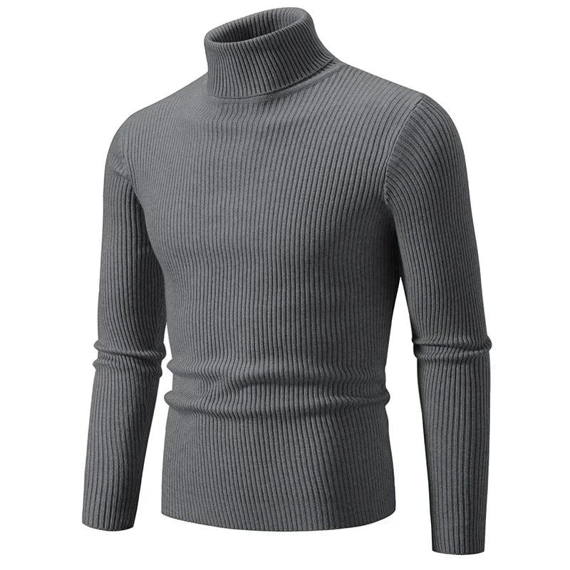 Warm & Comfortable Trendy High Street Turtleneck Knitted Sweater for Men - JVMCL