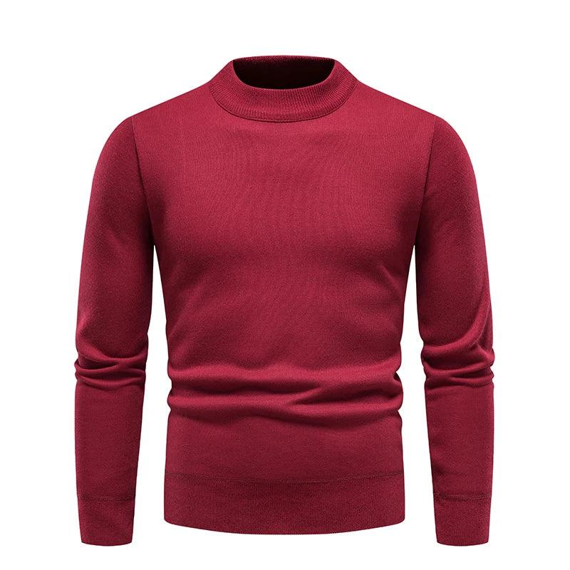 Men's Pullover Soft Sweater - Winter Velvet Fleece Warm Slim Fit Shirt - JVMCL