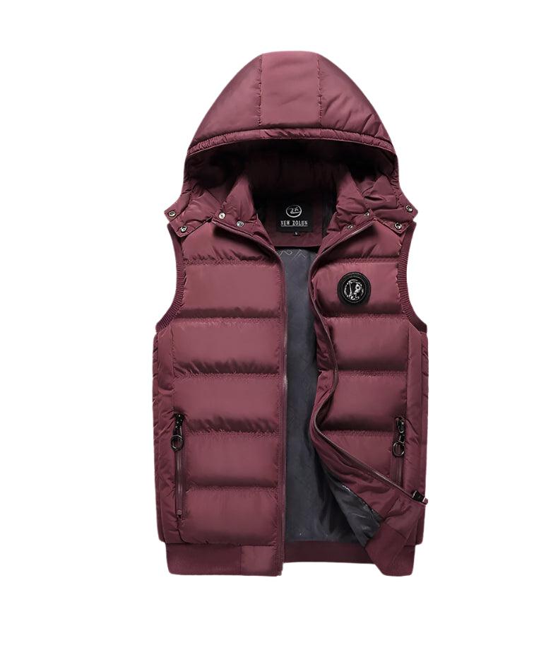 Fashion Comfortable Men's Winter Hooded Vest - Casual Outdoor Cotton-Padded Jacket - JVMCL