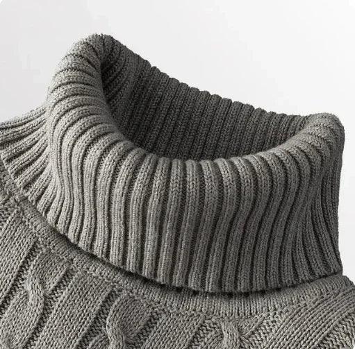 Men's High Neck Turtleneck Sweater – Stylish & Warm Winter Pullover - JVMCL