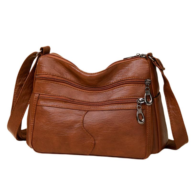 Women's Vintage Handbags and Purses - Retro Design Soft Leather Crossbody Bags - JVMCL