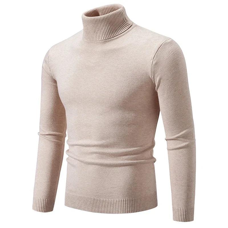 Warm & Comfortable Trendy High Street Turtleneck Knitted Sweater for Men - JVMCL