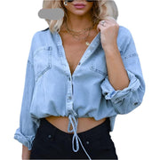 Versatile, Stylish and Perfect Everyday Casual Denim Cardigan Shirt for Women - JVMCL