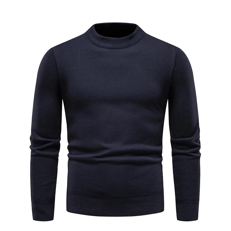 Men's Pullover Soft Sweater - Winter Velvet Fleece Warm Slim Fit Shirt - JVMCL