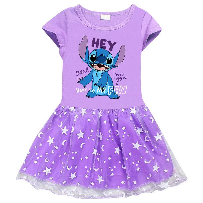 Comfortable Fit Baby Girl Stitch Dress - Kids Party Cosplay Costume - JVMCL