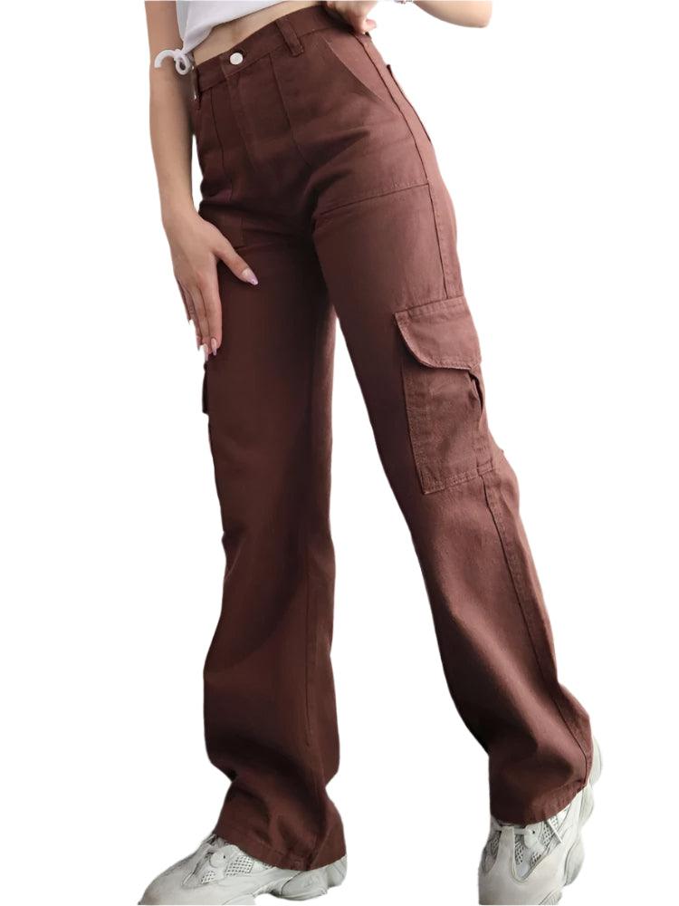 Y2K Vintage Cargo Pants – Harajuku Techwear Wide-Leg Joggers for Women - JVMCL