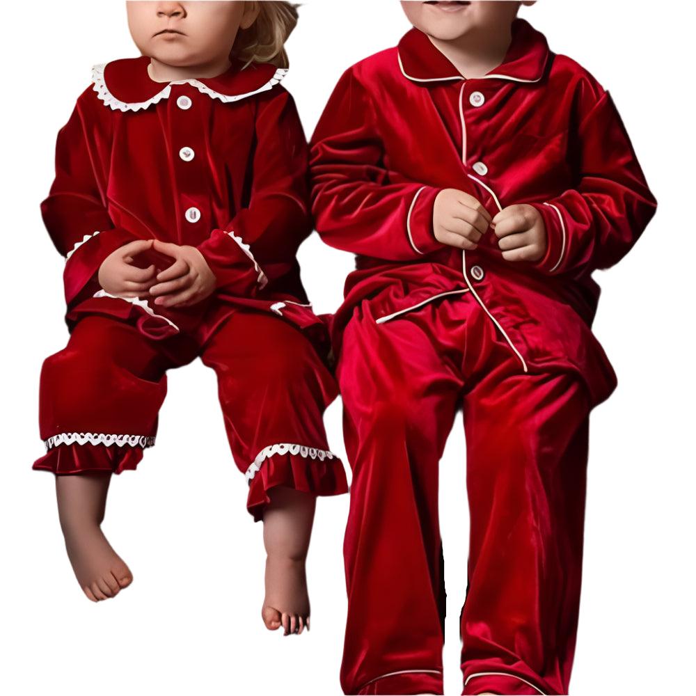 Velvet Night Gown Pajamas – Baby Girls & Boys Winter Warm Sleepwear - JVMCL