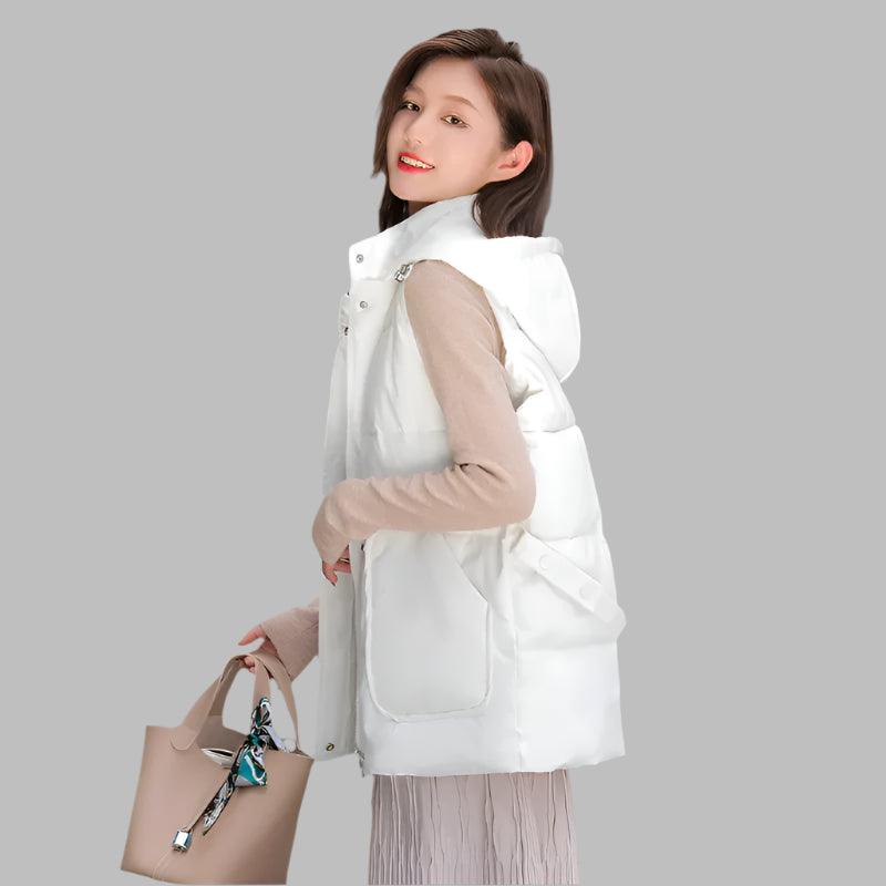 Hooded Short Warm Women Autumn & Winter Cotton Vest Jacket - JVMCL