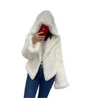 Luxurious Natural Rabbit Fur Hooded Coat – Soft, Warm & Elegant for Winter - JVMCL