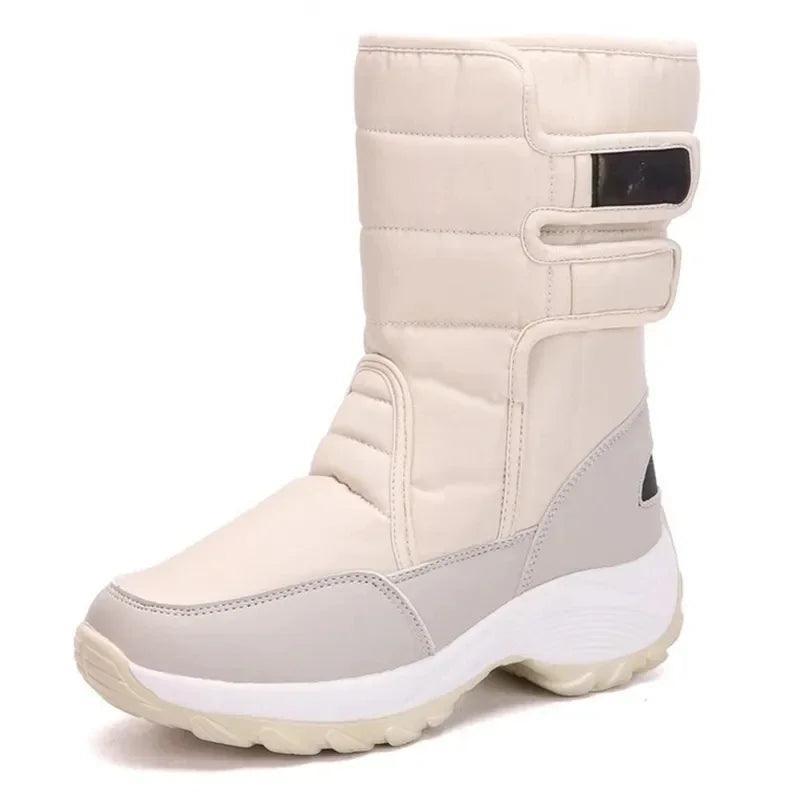 Winter Snow Boots – Women's Warm Outdoor Waterproof Cotton Plush Lining Boots - JVMCL