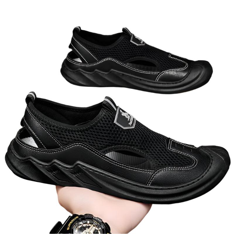 Men's Sandals Hollow Men's Sports Shoes Outdoor Non-slip Man Beach Shoes - JVMCL