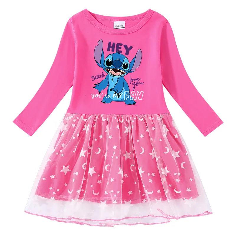 Comfortable Fit Baby Girl Stitch Dress - Kids Party Cosplay Costume - JVMCL