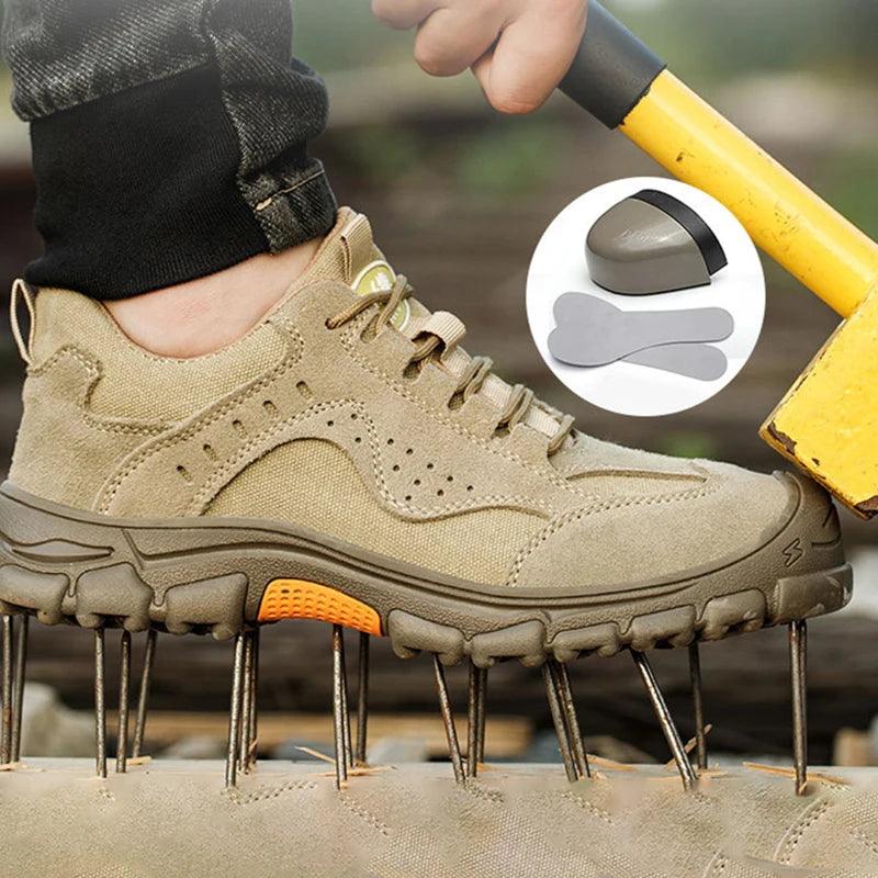 Men’s Indestructible Work Sneakers - Steel Toe Cap & Puncture-Proof Safety Shoes - JVMCL