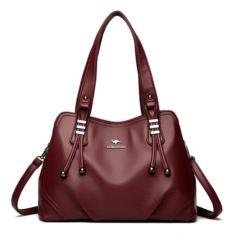 High-Quality Luxury 3-Layer Soft Leather Shoulder & Crossbody Designer Handbag - JVMCL