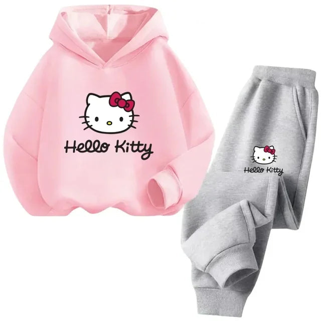 Girls' Hoodie & Pants Set – Cute Anime Tracksuit for Kids & Teens - JVMCL