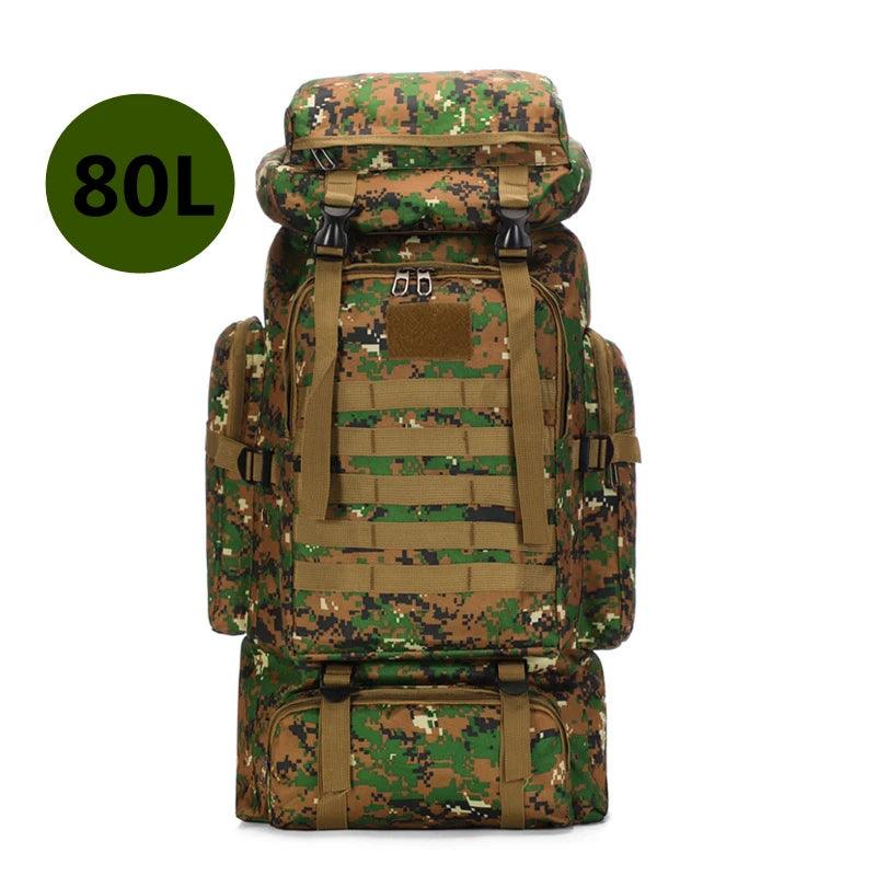 80L Waterproof Outdoor Adventure Hiking & Climbing Rucksack Backpack - JVMCL