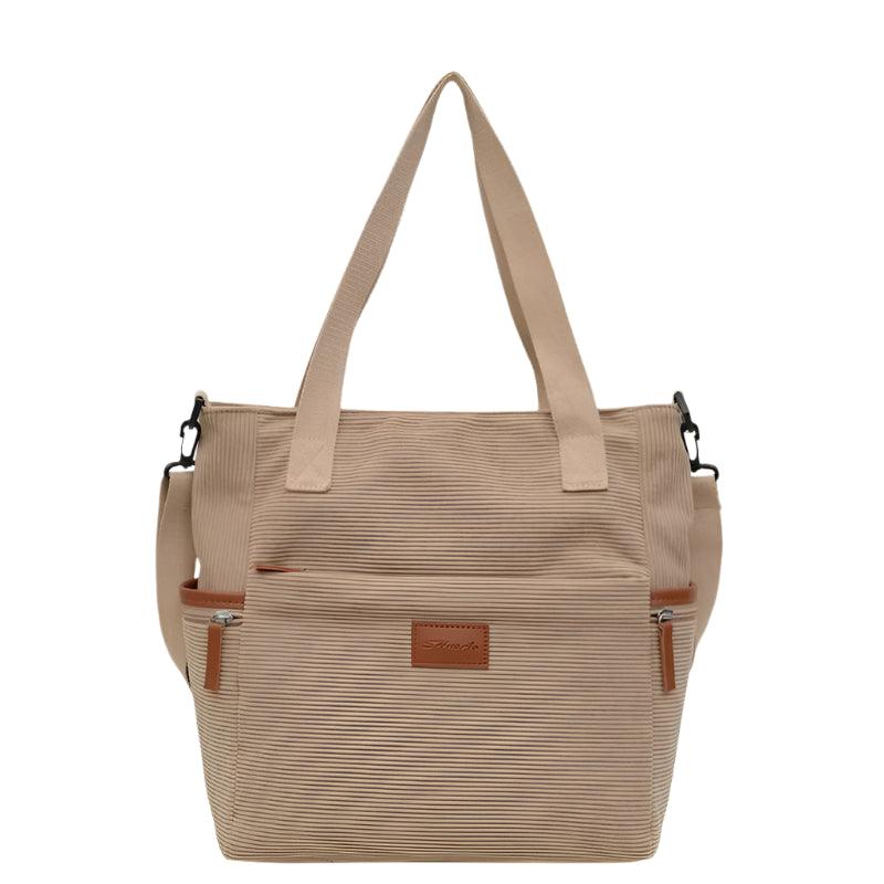 Large-Capacity Corduroy Tote Bag – Chic & Functional for Everyday Use - JVMCL