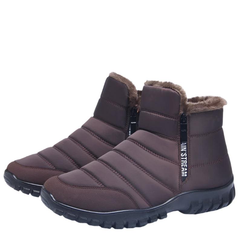 Plush Plus Size Winter Men Ankle Snow Boots Waterproof Non Slip Shoes - JVMCL