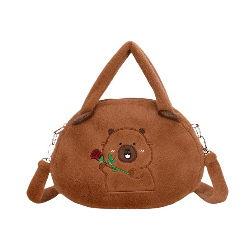 Plush Backpack – Versatile Large-Capacity Cartoon Tote Bag for Women and Kids - JVMCL