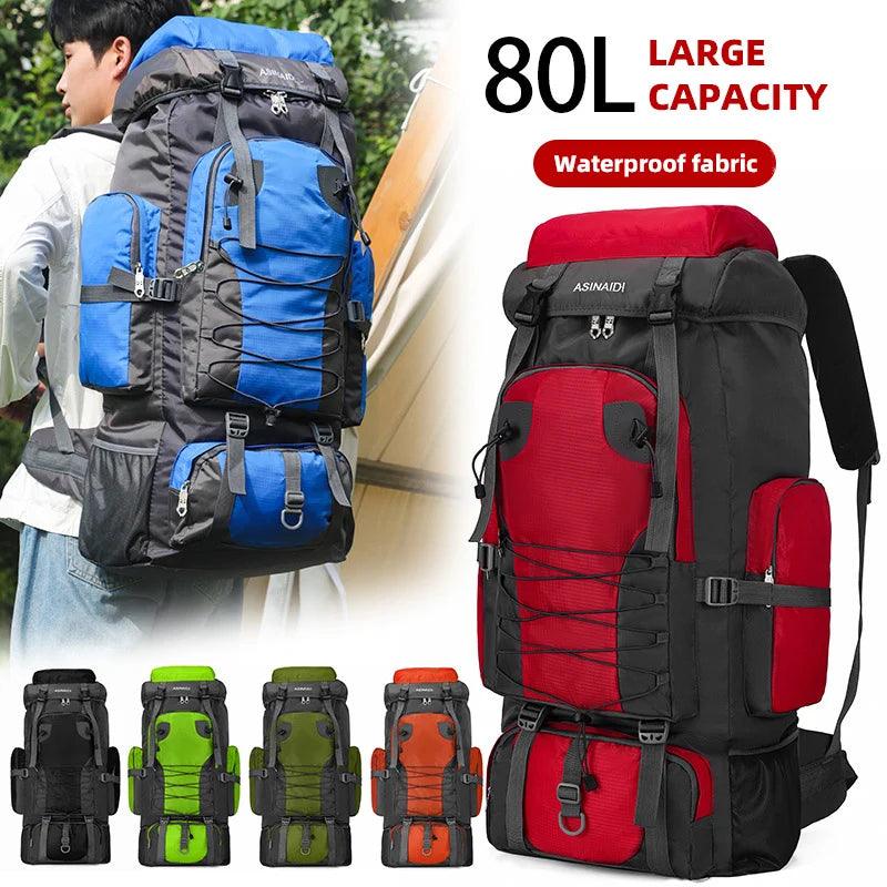 80L Waterproof Camping & Hiking Backpack – Large Travel & Tactical Outdoor Rucksack 🏕️ - JVMCL