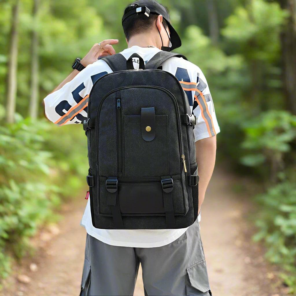 Large Capacity Camping, Hiking, Travel Sport Male Canvas Backpack - JVMCL