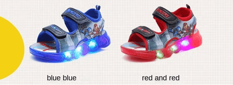 Marvel Spider-Man and Princess Toddler LED Light-Up Sandals Shoes - JVMCL