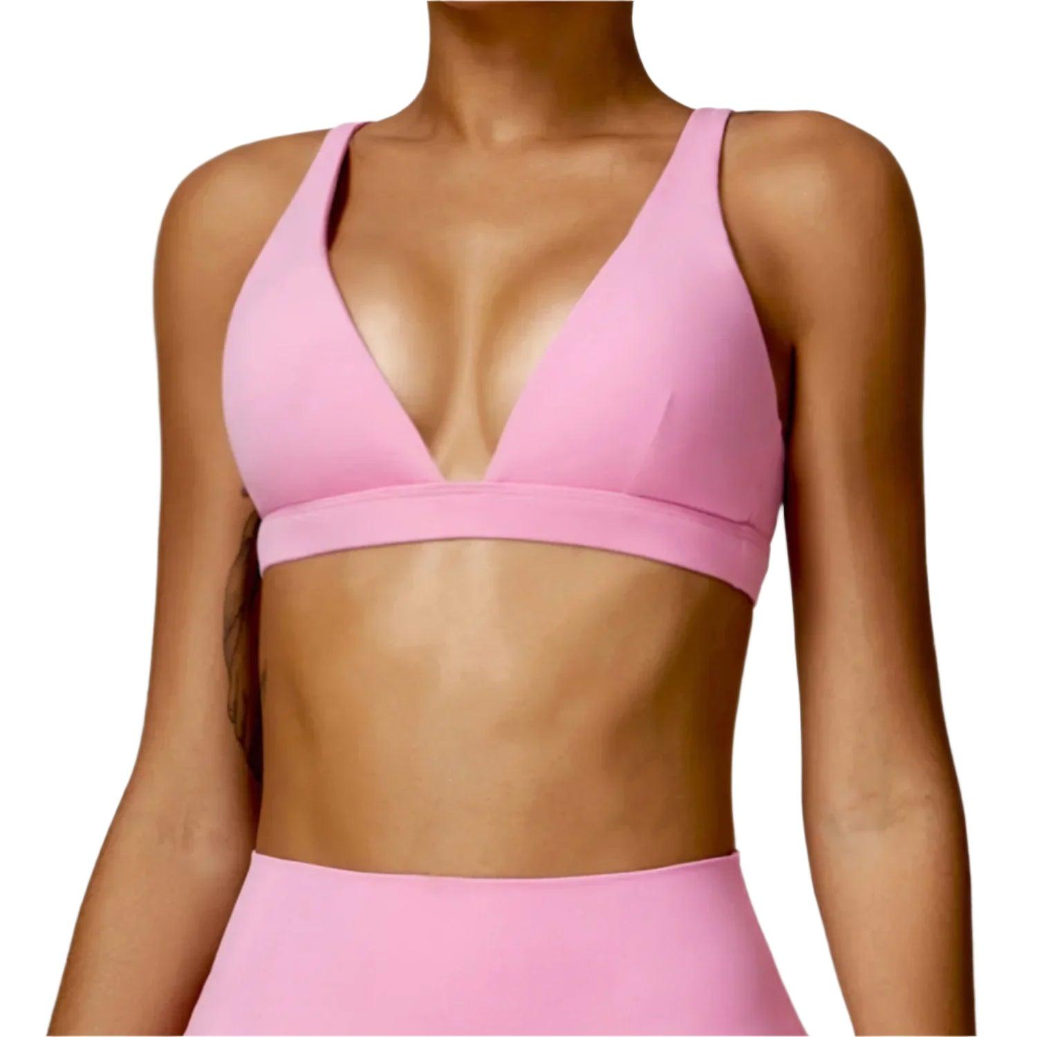 Shockproof Seamless Sports Bra – Push-Up, Breathable & Anti-Sweat Fitness Top - JVMCL