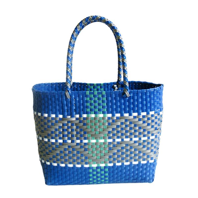 Handmade Plastic Woven Bohemian Tote – Summer Beach Shoulder Bag for Women - JVMCL