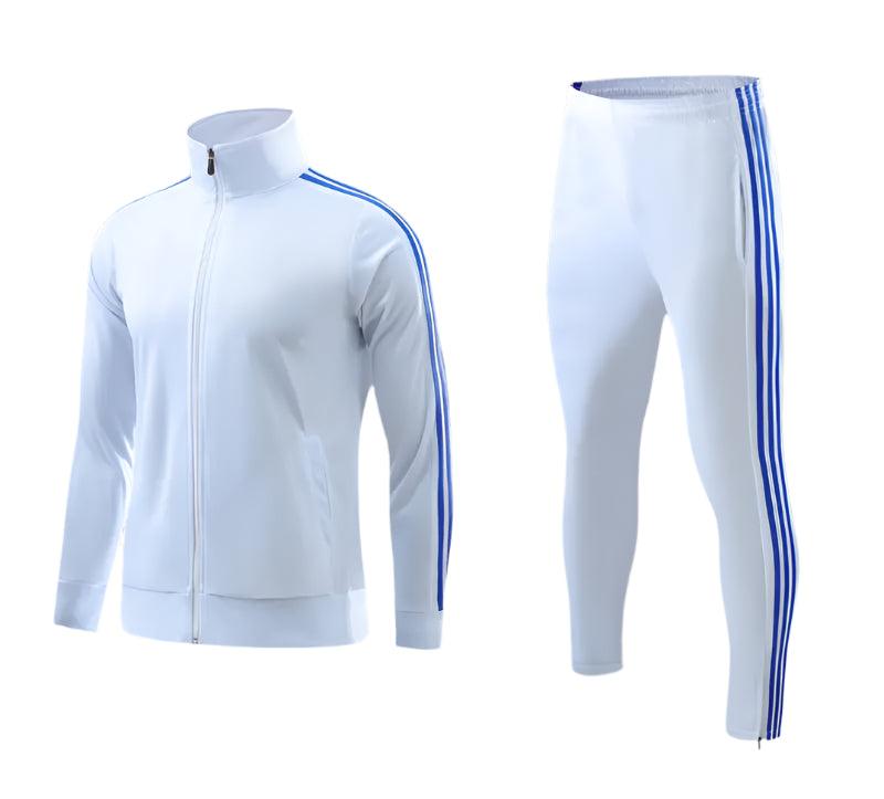 Top and Down Match Color Zip Up Jacket and Pants Uniform Classic Sportswear Set - JVMCL