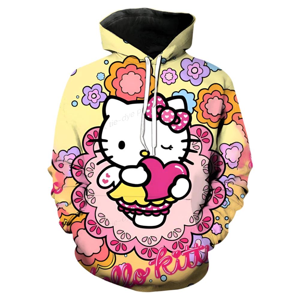 Cozy & Stylish Streetwear Hello Kitty 3D Printed Hooded Sweatshirt - JVMCL