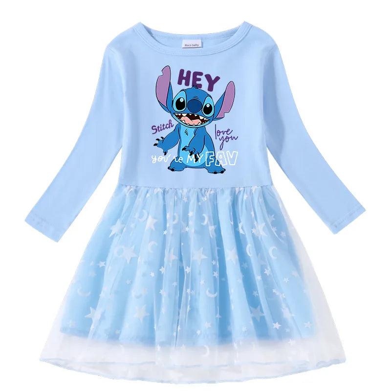 Comfortable Fit Baby Girl Stitch Dress - Kids Party Cosplay Costume - JVMCL