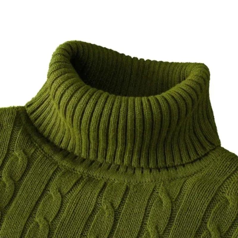 Men's High Neck Turtleneck Sweater – Stylish & Warm Winter Pullover - JVMCL