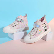 Anime Minnie Mouse Canvas Shoes - Cute Cartoon High-Top Sneakers for Girls and Students - JVMCL