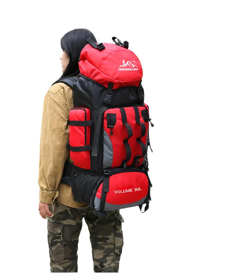 90L Waterproof Hiking & Trekking Backpack – Large Capacity Outdoor Travel Bag - JVMCL