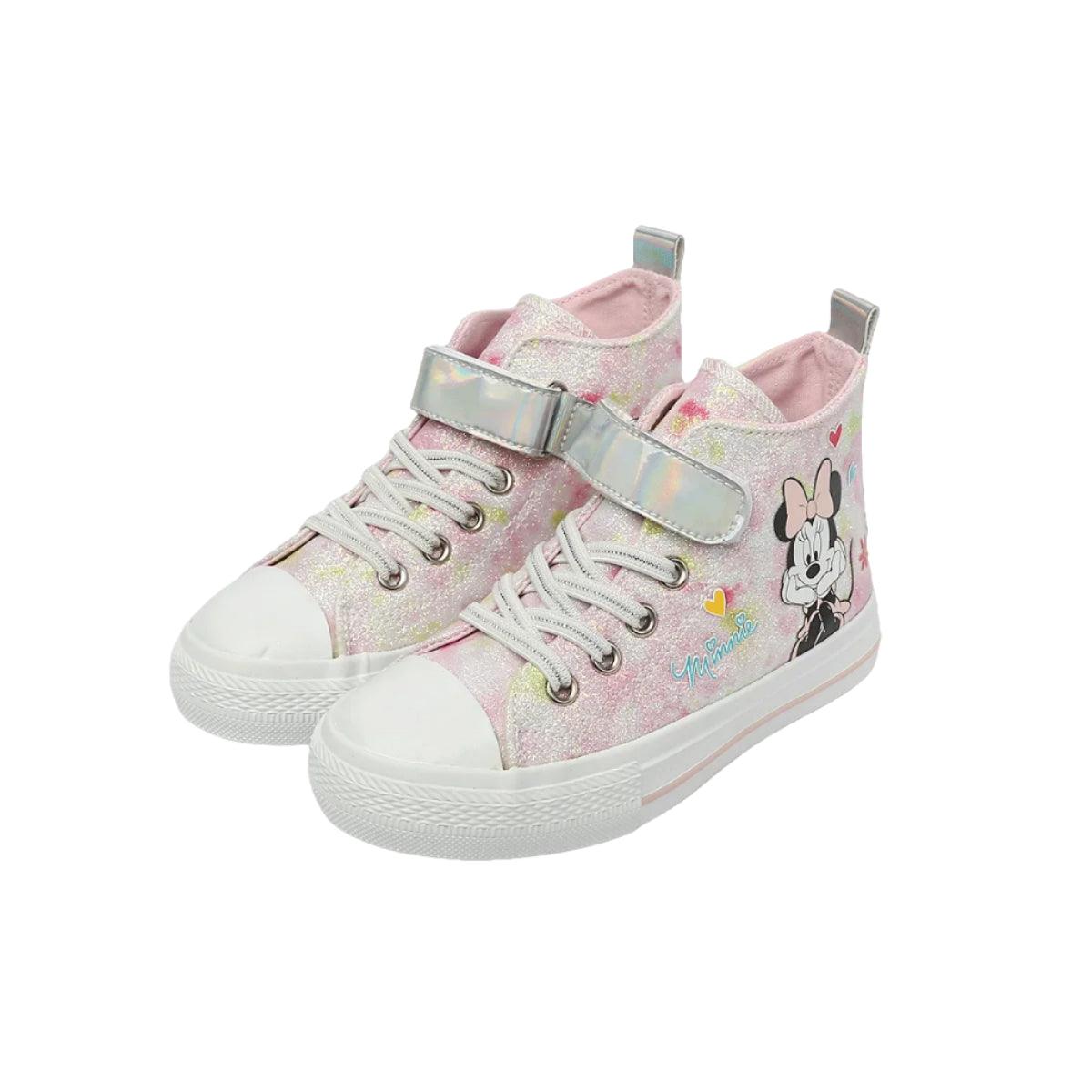 Anime Minnie Mouse Canvas Shoes - Cute Cartoon High-Top Sneakers for Girls and Students - JVMCL