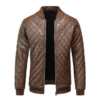 Maxulla Winter Men's PU Leather Jacket – Hip Hop Moto Biker Streetwear Coat - JVMCL