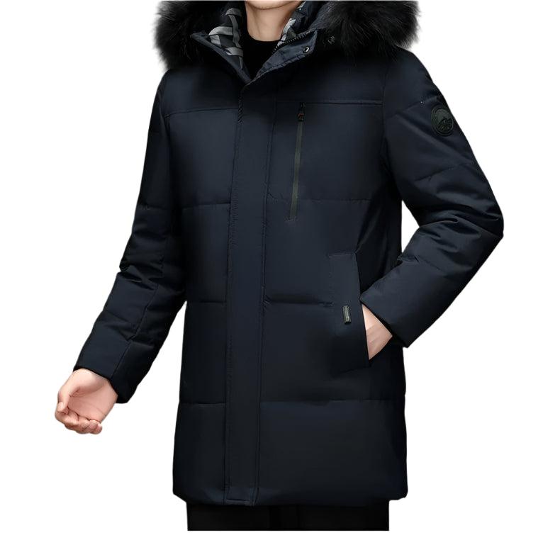 High-Quality Winter Men's Hooded Down Jacket – White Duck Down Parka - JVMCL