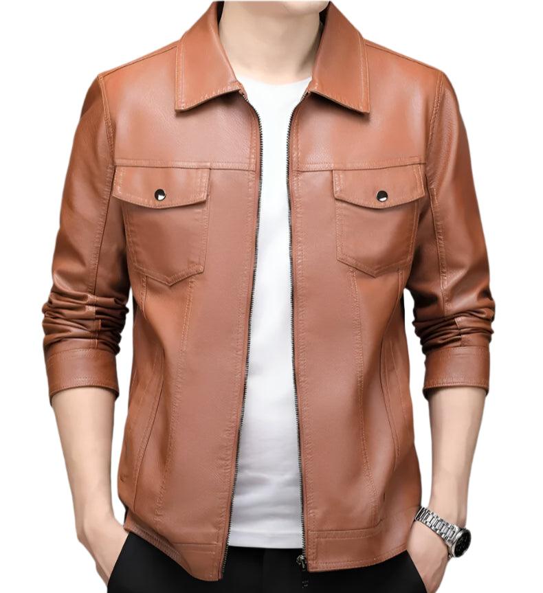 Sleek Durable Slim fit High-Quality New Men's Casual PU Leather Jacket - JVMCL