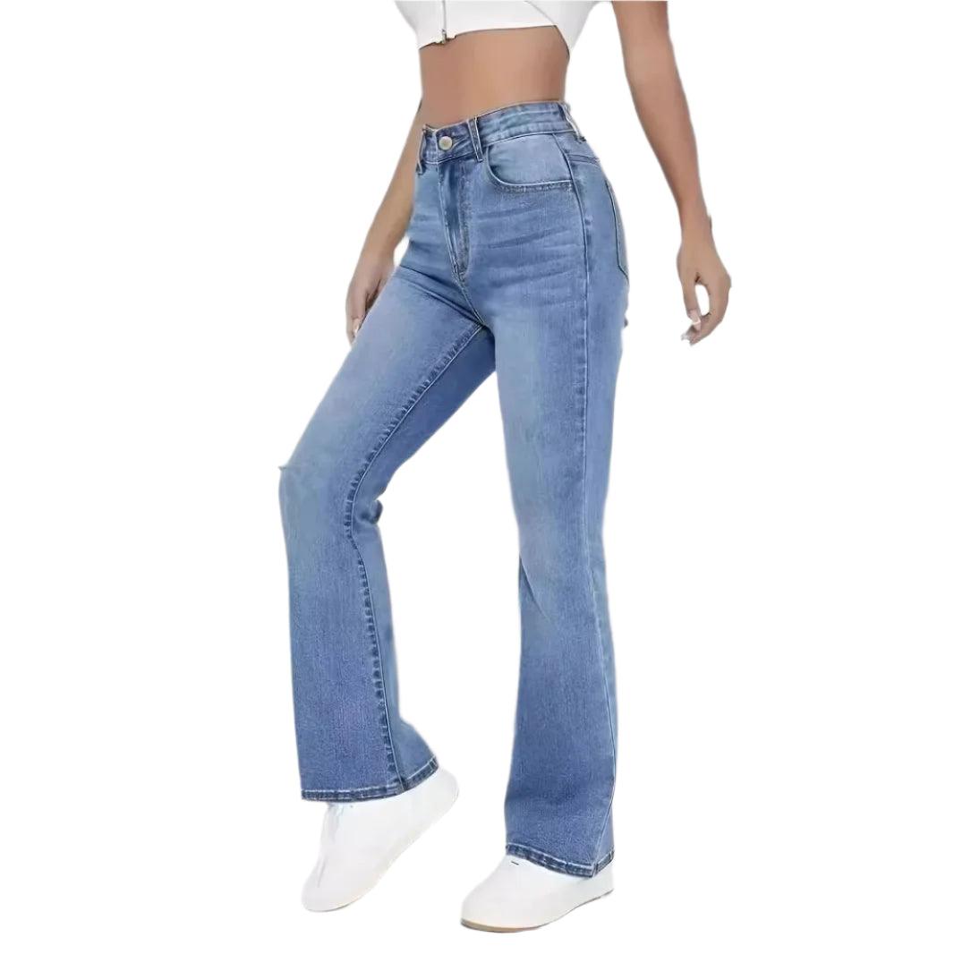 Slimming High-Waist Straight-Leg Jeans – European & American Casual Chic Denim - JVMCL