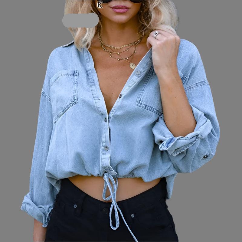 Versatile, Stylish and Perfect Everyday Casual Denim Cardigan Shirt for Women - JVMCL