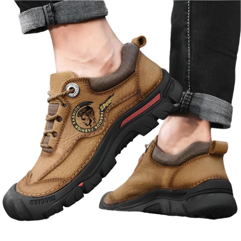 Men's Outdoor Hiking Shoes – Genuine Leather Sports & Travel Sneakers Footwear - JVMCL