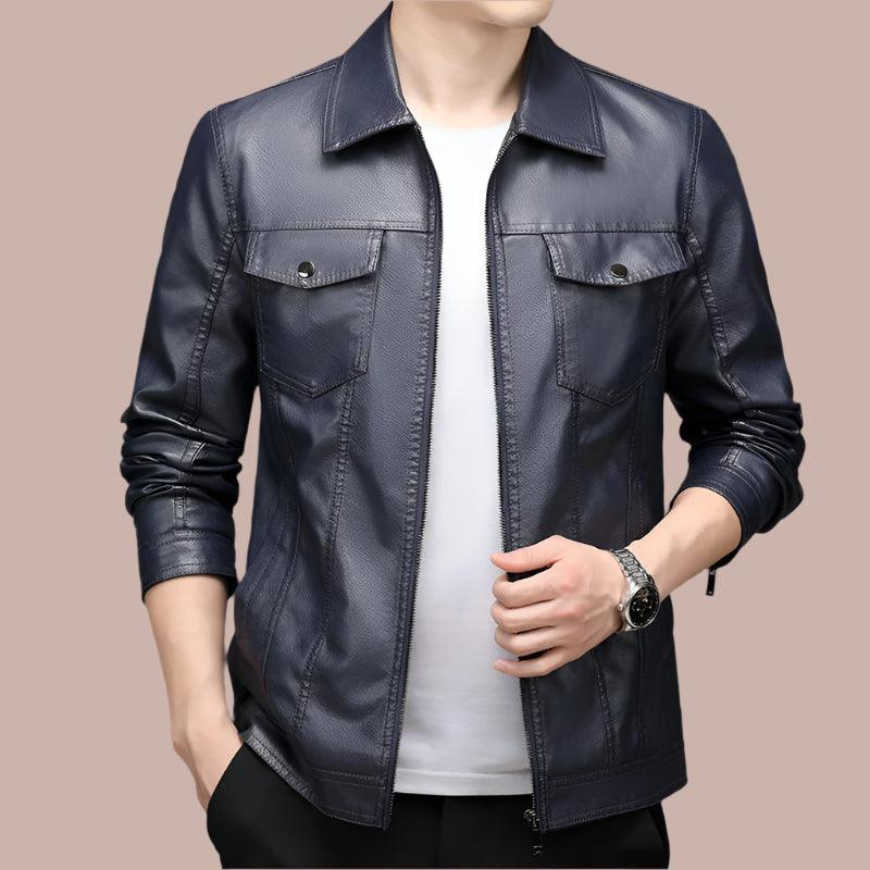 Sleek Durable Slim fit High-Quality New Men's Casual PU Leather Jacket - JVMCL