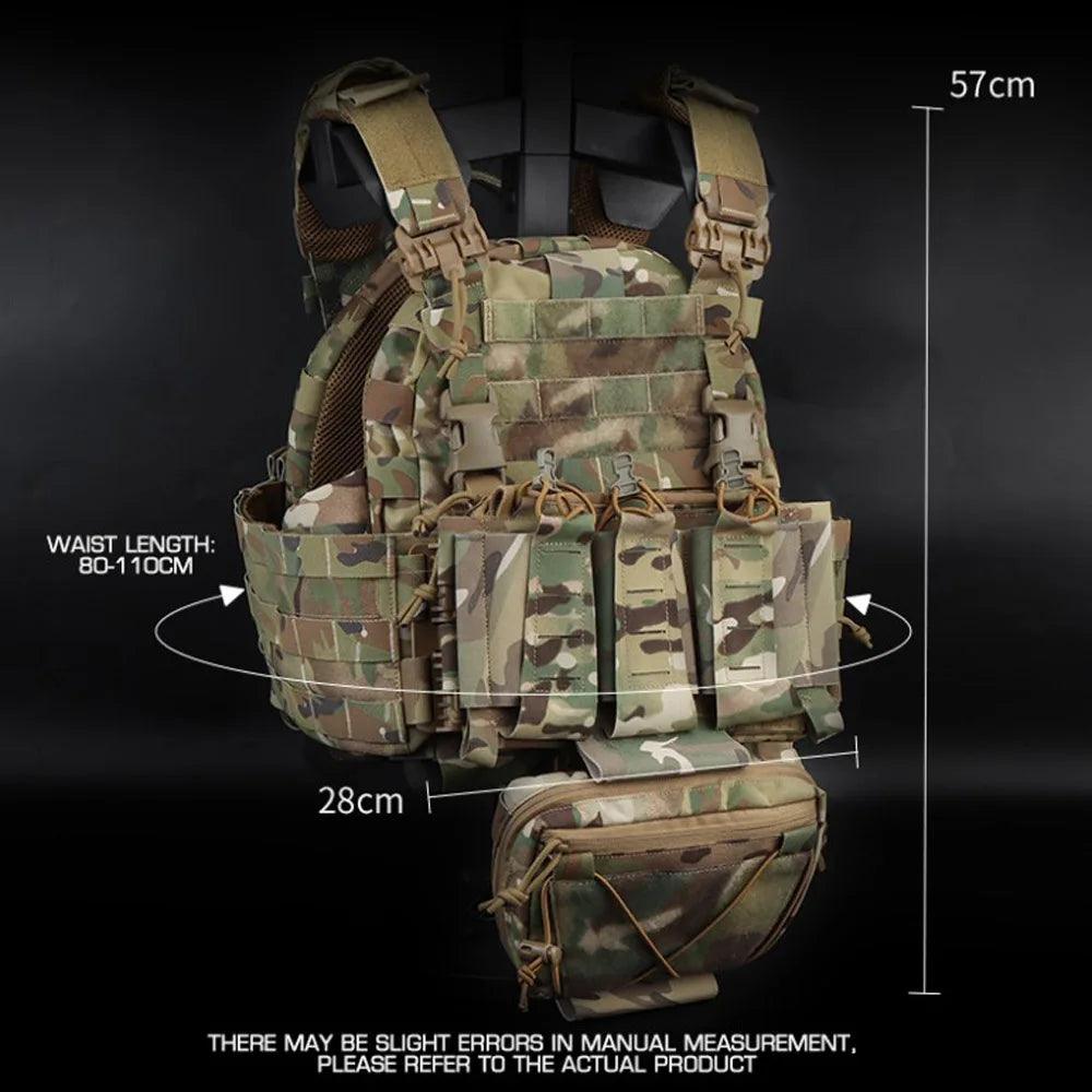 Quick Release MOLLE Plate Carrier for Airsoft, Hunting & Tactical Vest - JVMCL