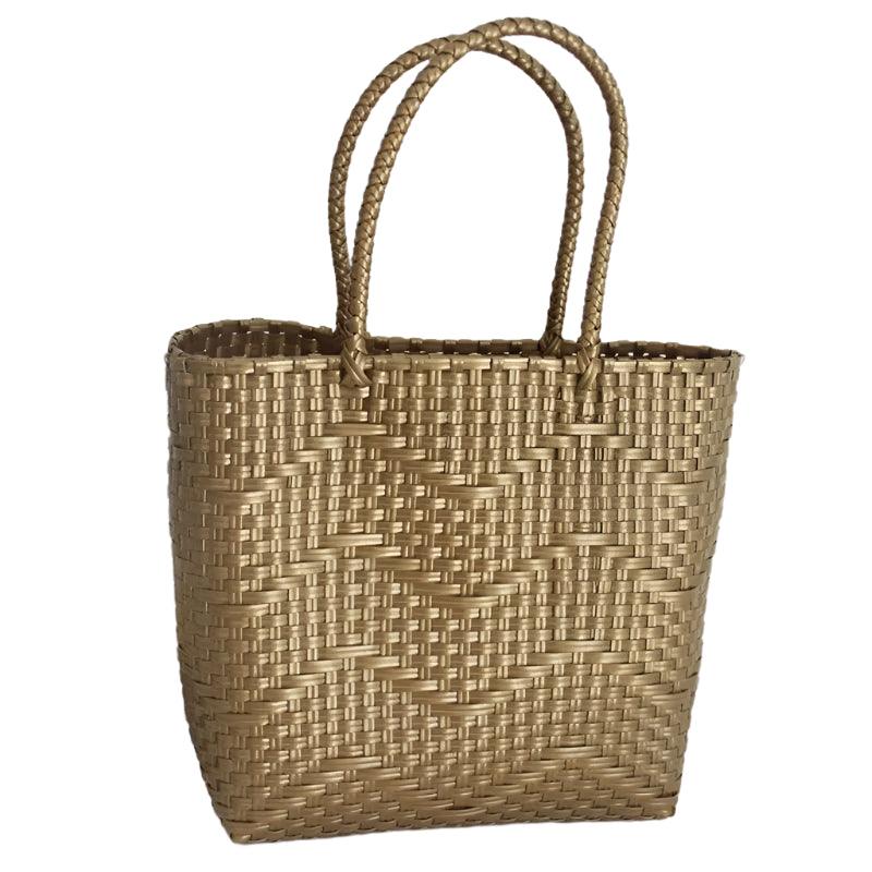 Handwoven PVC Beach Tote Bag – Versatile Shoulder Bag for Women’s Vacations - JVMCL