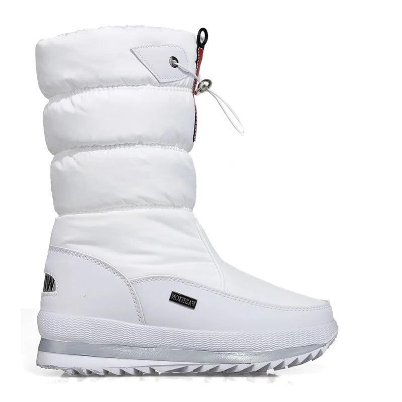 Platform Spring Winter Thick Waterproof Non-slip Fashion Fur Women Snow Boots - JVMCL