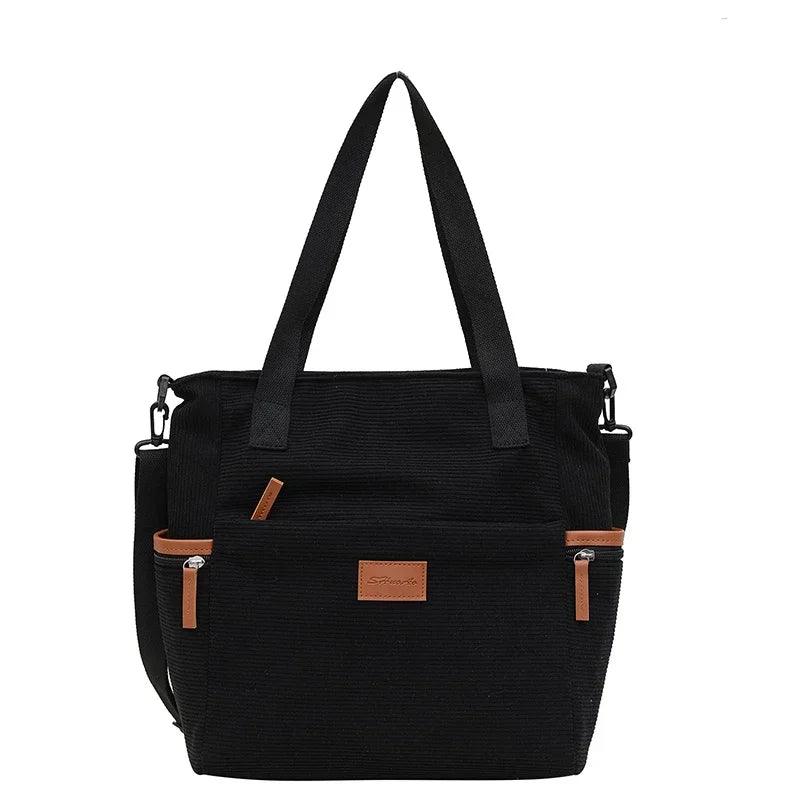 Large-Capacity Corduroy Tote Bag – Chic & Functional for Everyday Use - JVMCL