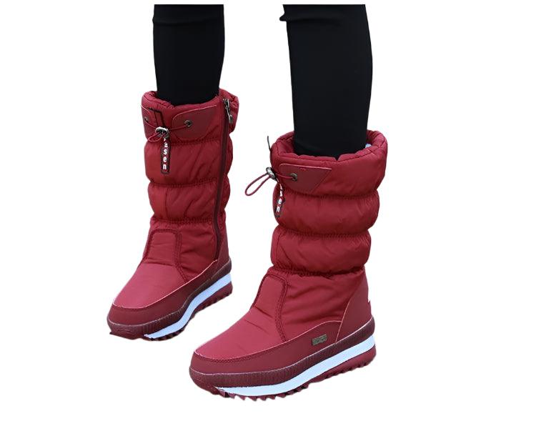 Fashion Platform Winter Thick Plush Waterproof Non-slip Boots Women Winter Shoes - JVMCL