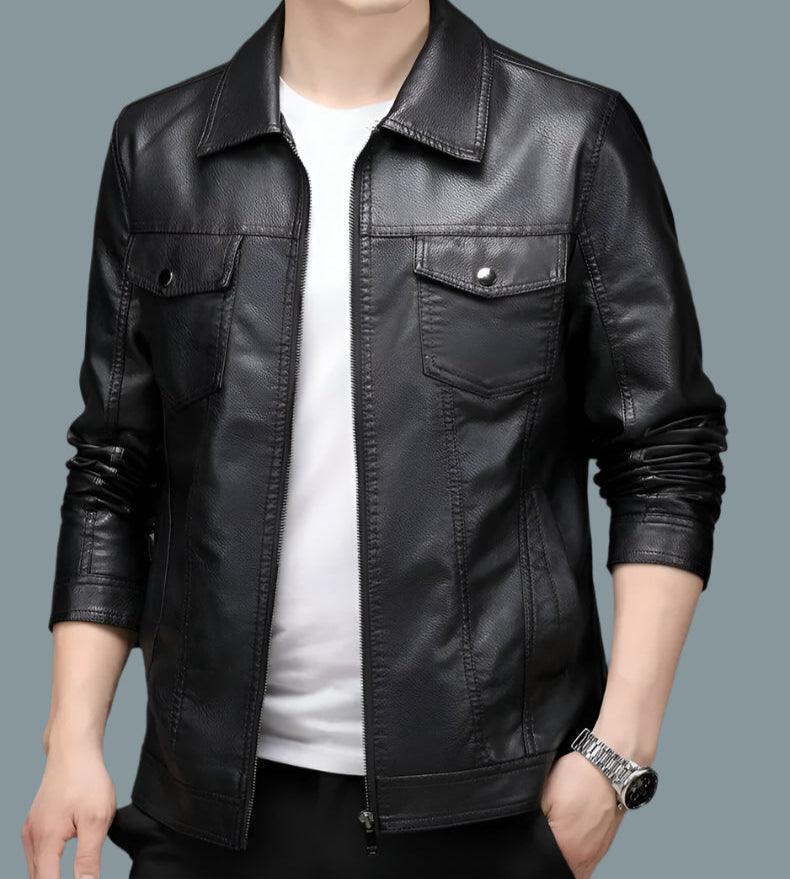 Sleek Durable Slim fit High-Quality New Men's Casual PU Leather Jacket - JVMCL