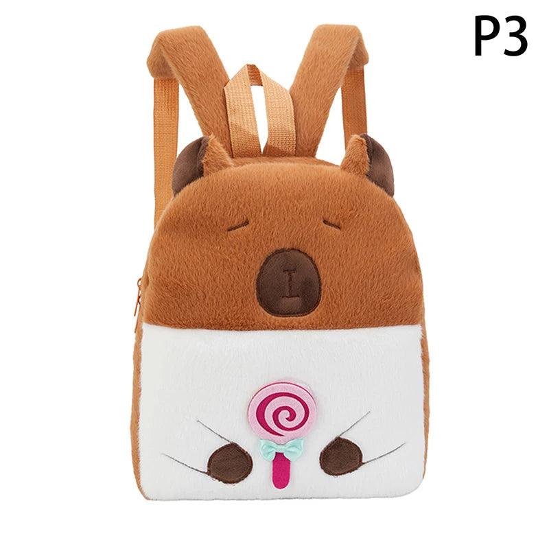 Plush Backpack – Versatile Large-Capacity Cartoon Tote Bag for Women and Kids - JVMCL