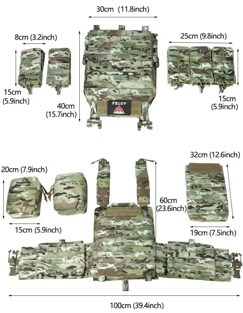 Outdoor 1000D Plate Carrier Quick Release 6094K Tactical Vest - JVMCL